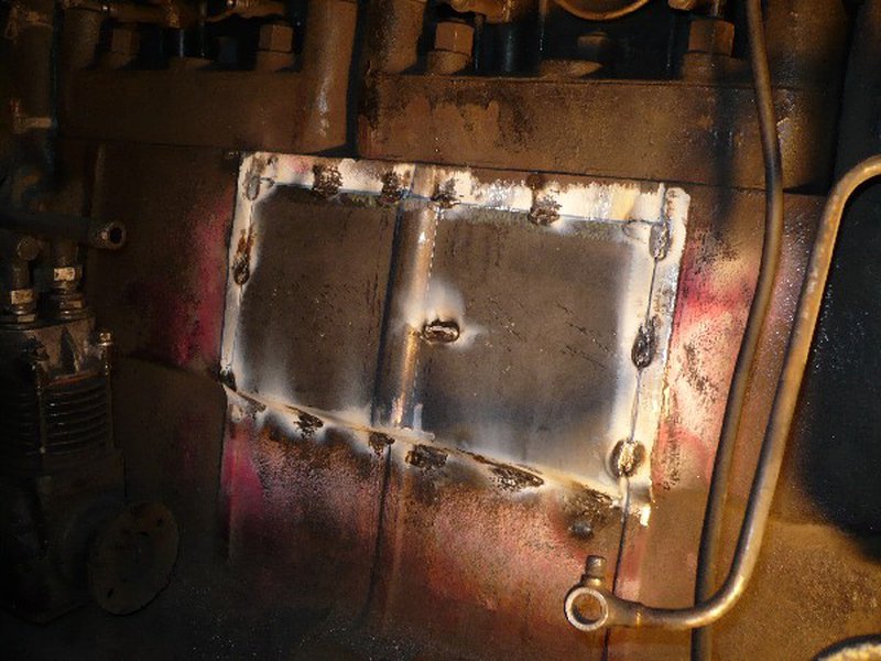 Přeplátování neodborně svařeného bloku motoru