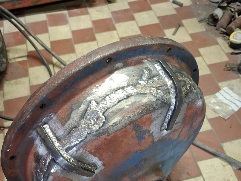 Svařený litinový díl navijáku Lakatoše